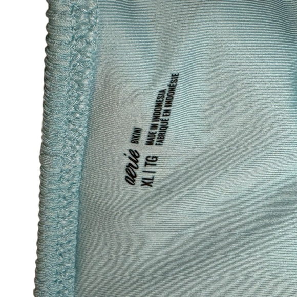 Aerie Blue High-Cut Ribbed Bikini Bottom - Picture 7 of 10